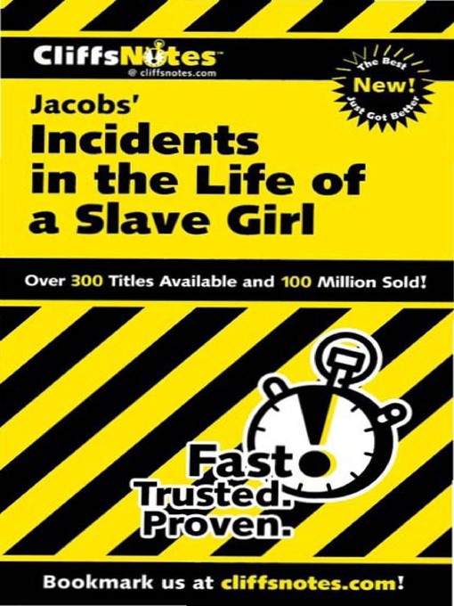 Cover image for CliffsNotes on Jacobs' Incidents in the Life of a Slave Girl
